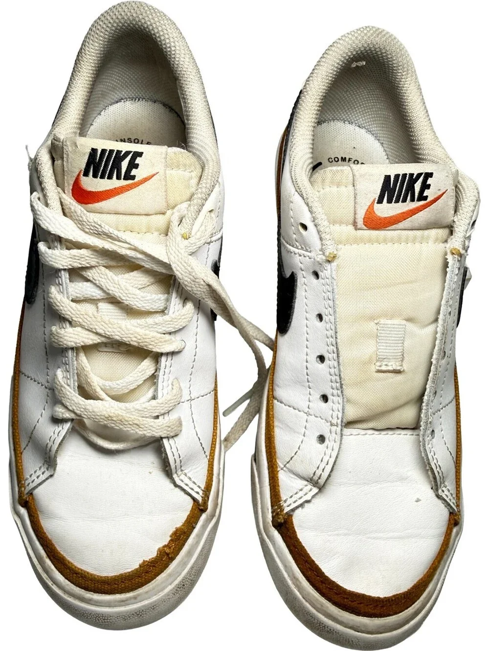 Nike Court Legacy GS White Black Desert Orchard DA5380-102 Size 4Y Womens 5.5